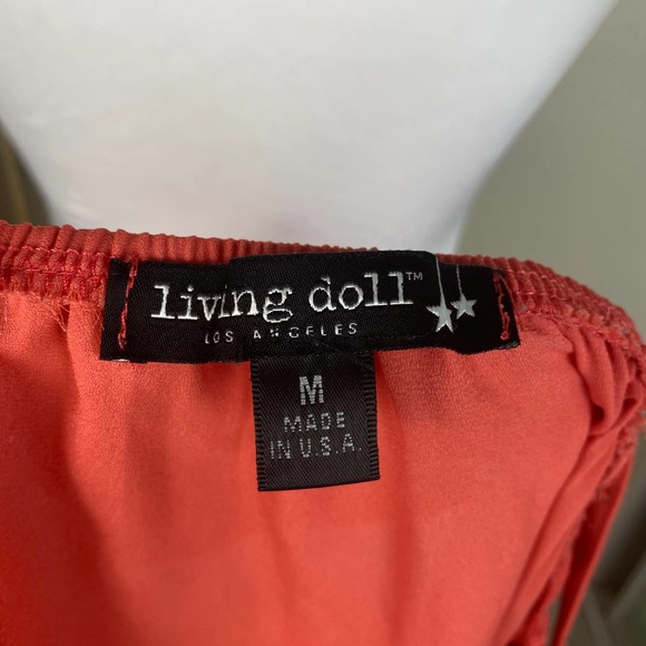 Living Doll Ruffle Spaghetti Strap Top Size Medium - Picture 5 of 6